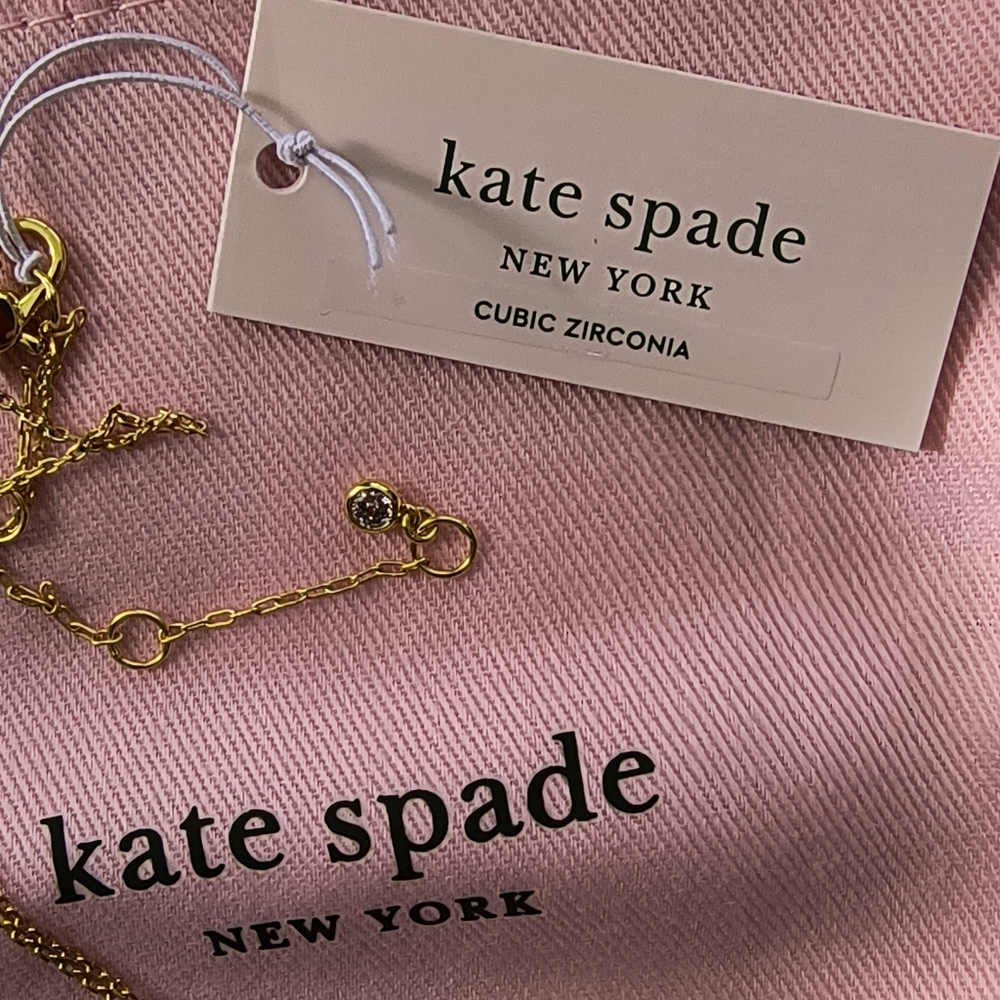 Kate Spade heart to heart pave mini pendant necklace - Picture 3 of 4